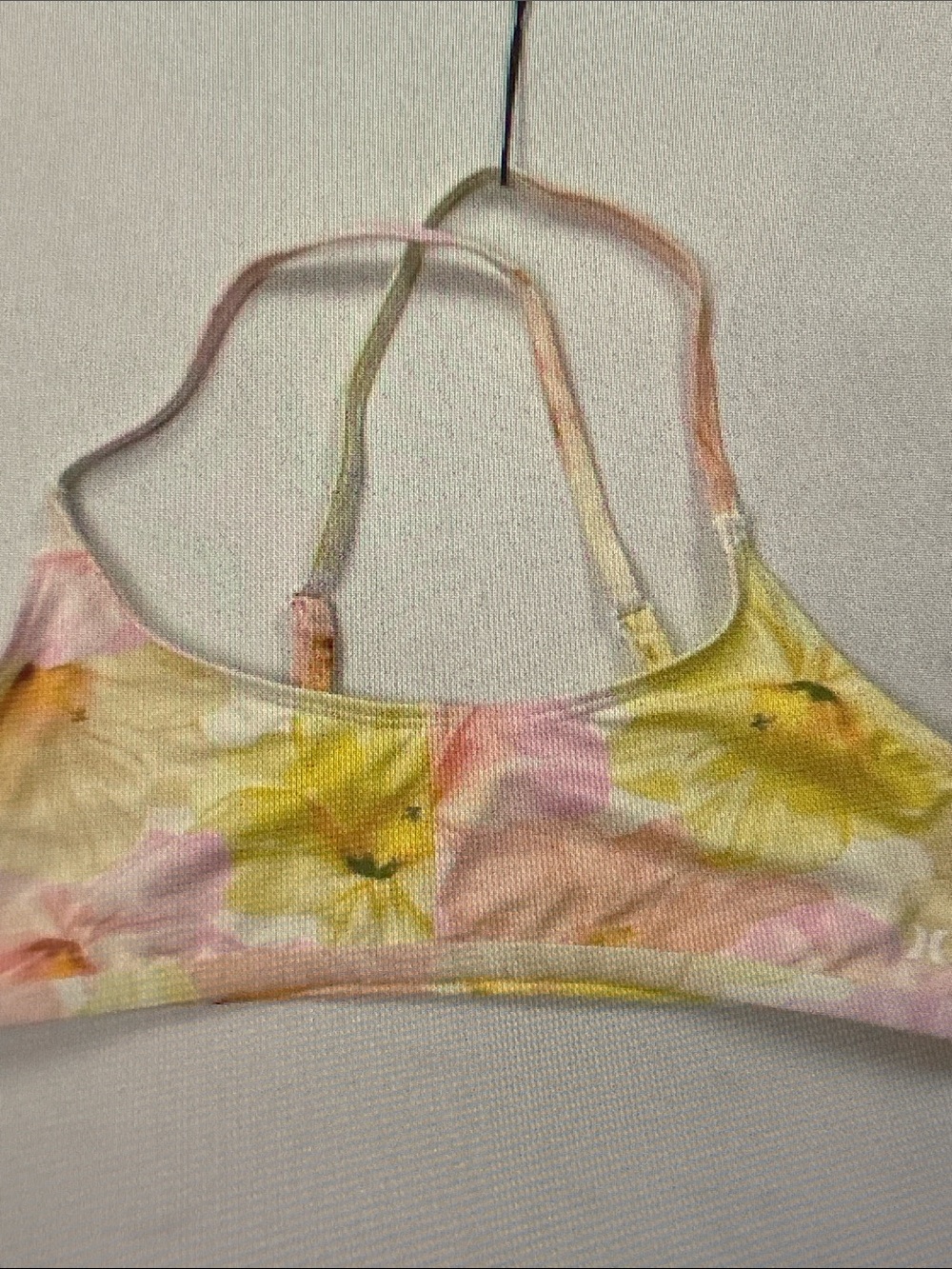 Hurley Pastel Floral Bralette - Yellow Pink